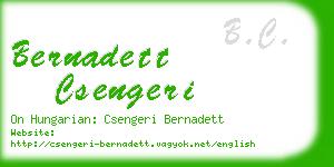 bernadett csengeri business card